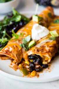 Black Bean Avocado Enchiladas