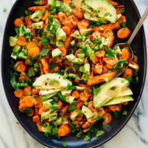 Roasted & Raw Carrot Salad with Avocado