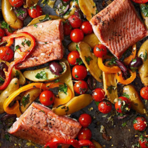 Sheet-Pan Roasted Salmon & Vegetables